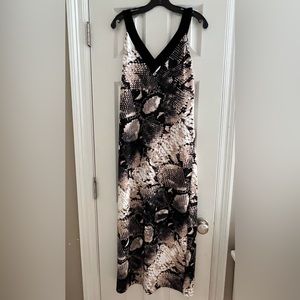 Snake print midi dress!